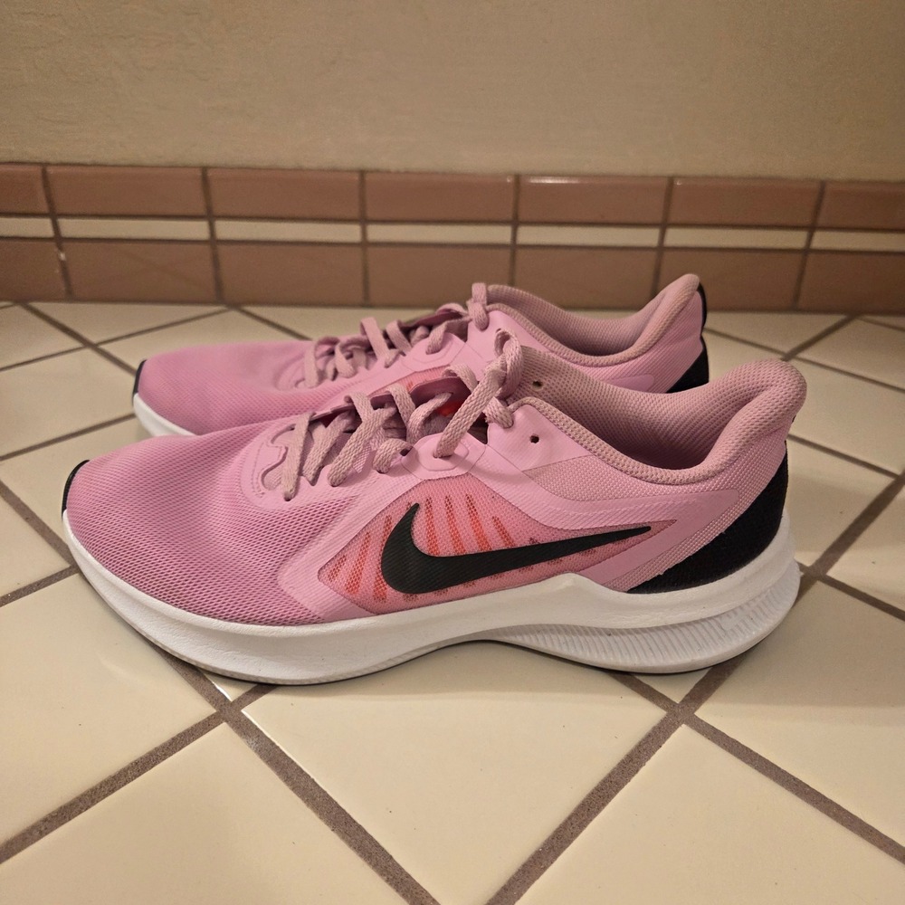 Nike Downshifter 10 Womens Running Shoes Pink Black White CI9984-601 Size 10